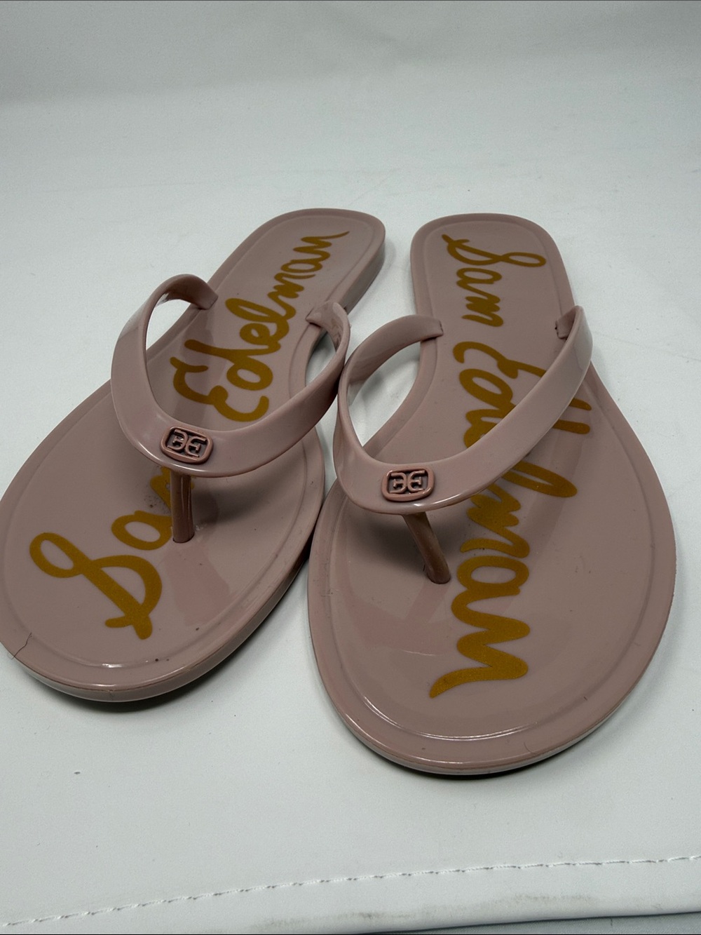 Sam Edelman Blush Pink Jelly Thong Sandals